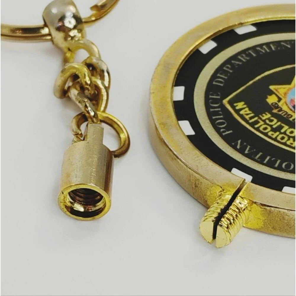 Las Vegas Keyring Gold Metal And Plastic